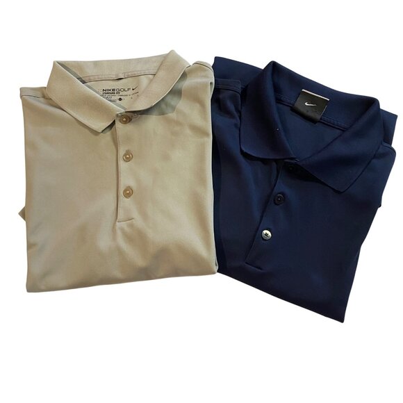 Nike Mens Dri-Fit Polo Shirt Gray Short Sleeve Performance Golf Top‎ Size L - Picture 16 of 16